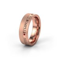 Image of Wedding ring WH2076L16CM<br/>585 rose gold ±6x2.2 mm<br/>Ruby 1.2 mm