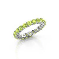 Image of Stackable ring Michelle full 3.0 950 platinum peridot 3 mm