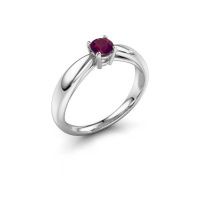 Image de Bague de fiançailles Nichole<br/>585 or blanc<br/>Rhodolite 4.2 mm