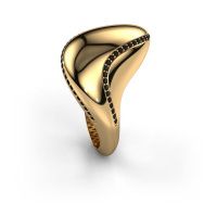 Afbeelding van Ring Phyliss<br/>585 goud<br/>Zwarte diamant 0.432 crt