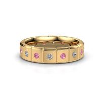 Image of Weddings ring WH2055L15DP<br/>585 gold ±5x2.4 mm<br/>Pink sapphire
