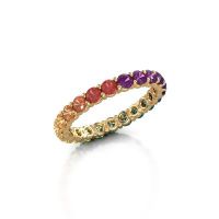 Bild von Vorsteckring heddy rnd 2.7<br/>585 Gold<br/>rainbow saphir 1 2.7 mm