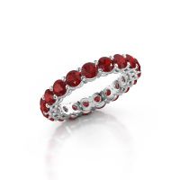Image of Stackable ring Michelle full 3.4 950 platinum ruby 3.4 mm
