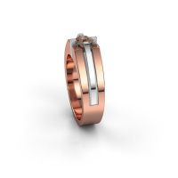 Image of Men's ring kiro<br/>585 rose gold<br/>Brown diamond 0.50 crt