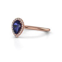Image of Engagement ring seline per 1<br/>585 rose gold<br/>Sapphire 7x5 mm