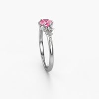 Afbeelding van Verlovingsring royce rnd<br/>950 platina<br/>Roze saffier 5 mm