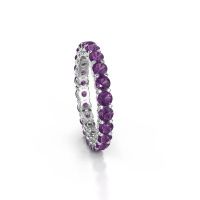 Image of Stackable ring Michelle full 3.0 950 platinum amethyst 3 mm