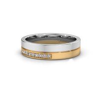 Afbeelding van Trouwring WH0213L15AP 585 witgoud zirkonia ±5x1.7 mm