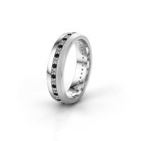 Afbeelding van Trouwring WH0203L25BPM 585 witgoud zwarte diamant 0.484 crt ±5x2 mm