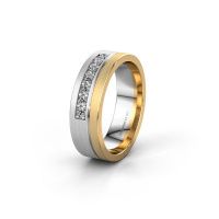 Afbeelding van Trouwring WH0312L16AM 585 witgoud zirkonia ±6x1.7 mm