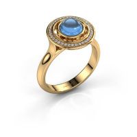 Afbeelding van Ring Salima<br/>585 goud<br/>Blauw topaas 6 mm