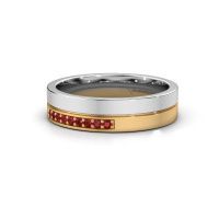 Image of Wedding ring WH0213L15AP<br/>585 white gold ±5x1.7 mm<br/>Ruby