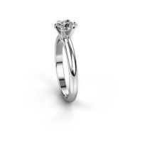 Image de Bague de fiançailles Tiffy 1<br/>585 or blanc<br/>Diamant synthétique 0.50 crt