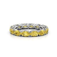 Bild von Ring vivienne ovl 5x3<br/>585 Weißgold<br/>Gelb Saphir 5x3 mm