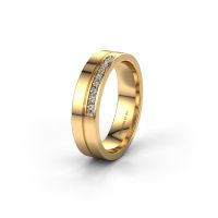 Image of Wedding ring WH0213L15AP<br/>585 gold ±5x1.7 mm<br/>Diamond