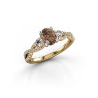 Afbeelding van Verlovingsring Marilou Ovl<br/>585 goud<br/>Bruine Diamant 1.060 Crt