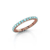 Image of Stackable ring Michelle full 2.0 585 rose gold blue topaz 2 mm