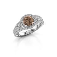 Image of Engagement ring Darla 585 white gold brown diamond 1.389 crt