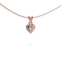 Afbeelding van Hanger Charlotte Heart 585 rosé goud diamant 0.50 crt