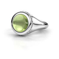 Afbeelding van Ring Lesli RND<br/>585 witgoud<br/>Peridoot 10 mm