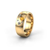 Image of Wedding ring WH0141L26BP<br/>585 gold ±7x2 mm<br/>Citrin