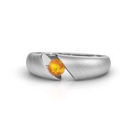 Image de Bague de fiançailles Hojalien 1<br/>950 platine<br/>Citrine 4 mm