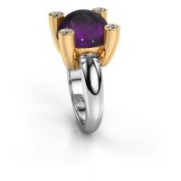 Afbeelding van Ring Janice RND<br/>585 witgoud<br/>Amethist 12 mm