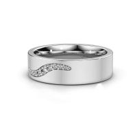 Image of Wedding ring WH2053L16BP<br/>585 white gold ±6x2 mm<br/>Zirconia