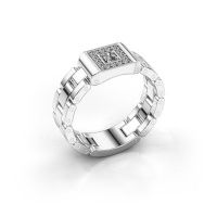 Afbeelding van Heren ring Giel 585 witgoud diamant 0.20 crt
