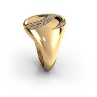 Image de Bague Vilma<br/>585 or jaune<br/>Diamant synthétique 0.333 crt