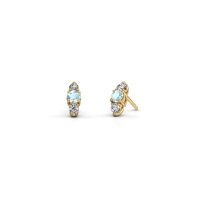 Image of Earrings Amie 585 gold aquamarine 4 mm