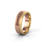 Image of Wedding ring WH0312L16AM<br/>585 rose gold ±6x1.7 mm<br/>Brown diamond