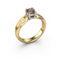 Afbeelding van Verlovingsring Antonia Cus 1<br/>585 goud<br/>Bruine diamant 0.70 crt