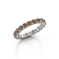 Image of Stackable ring Michelle full 3.0 950 platinum brown diamond 2.20 crt