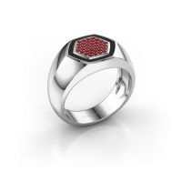 Image of Men's ring kris<br/>950 platinum<br/>Ruby 1.1 mm