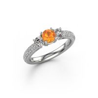 Image of Engagement Ring Marielle Rnd<br/>950 platinum<br/>Citrin 5 mm