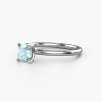 Image of Engagement Ring Crystal Cus 1<br/>950 platinum<br/>Aquamarine 5.5 mm