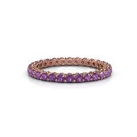 Image of Stackable ring Michelle full 2.0 585 rose gold amethyst 2 mm