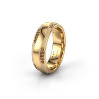Image of Wedding ring WH2062L26BM<br/>585 gold ±6x2 mm<br/>Brown diamond