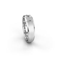 Image of Men's ring Justin 585 white gold diamond 0.20 crt