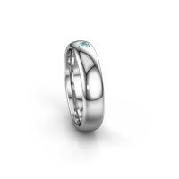 Image of Friendship ring WH0101L35BPHRT<br/>585 white gold ±5x2 mm<br/>Aquamarine