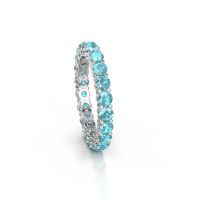 Image of Stackable ring Michelle full 3.0 950 platinum blue topaz 3 mm