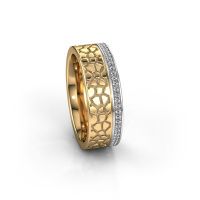 Afbeelding van Trouwring WH2070L17C 585 witgoud diamant ±7x2.2 mm
