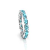 Bild von Ring vivienne ovl 5x3<br/>585 Weißgold<br/>Blau Topas 5x3 mm