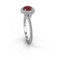 Image of Engagement ring Talitha RND 950 platinum ruby 6.5 mm