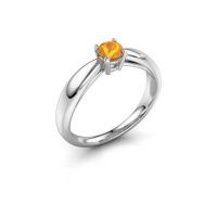 Image de Bague de fiançailles Nichole<br/>585 or blanc<br/>Citrine 4.2 mm