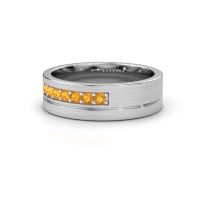 Image of Wedding ring WH0312L16AM<br/>950 platinum ±6x1.7 mm<br/>Citrin