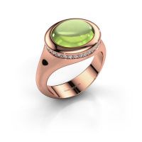Afbeelding van Ring Lesli ovl<br/>585 rosé goud<br/>Peridoot 12x10 mm
