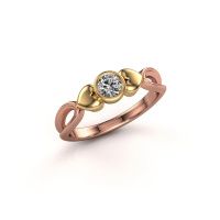 Afbeelding van Ring Lorrine<br/>585 rosé goud<br/>Diamant 0.25 crt