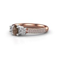 Image of Engagement Ring Marielle Ovl<br/>585 rose gold<br/>Smokey quartz 6.5x4.5 mm